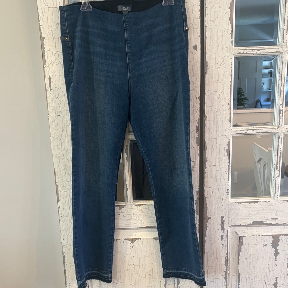 Lysse Dark Blue Ankle Pull on jeans